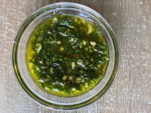 chimichurri with umami seasoning