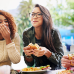 friends eating food with msg safe