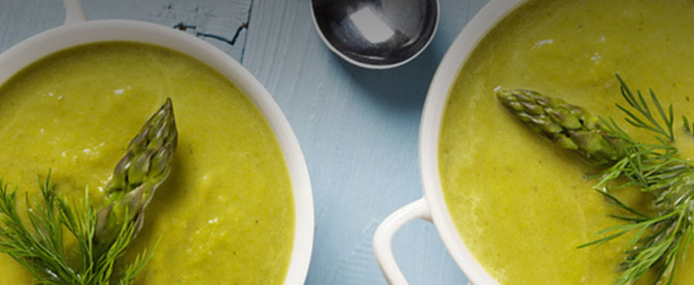 asparagus soup with umami taste